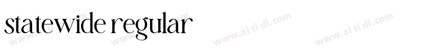 statewide regular字体转换